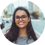 A girl with smile face